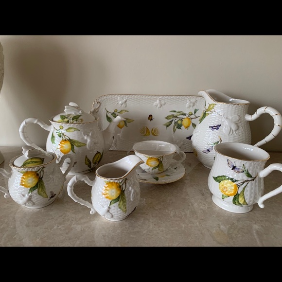 Grace Teaware Lemons Butterflies Bees Coffee Mug - Picture 5 of 6